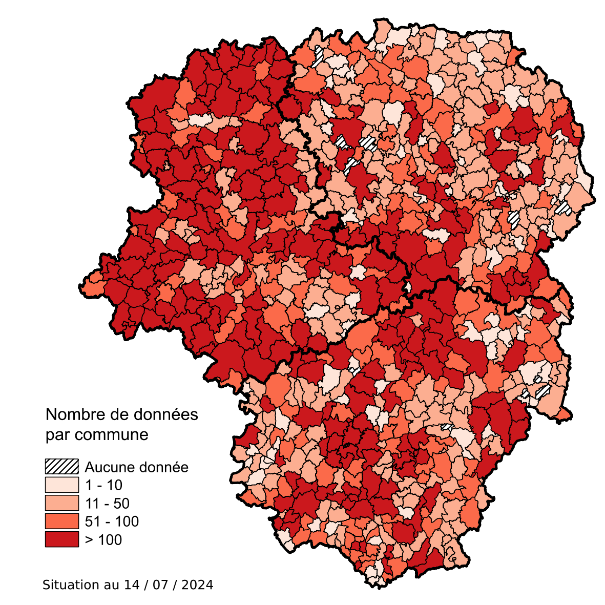 nombre de données par commune nombre de données par commune au 14/07/2024